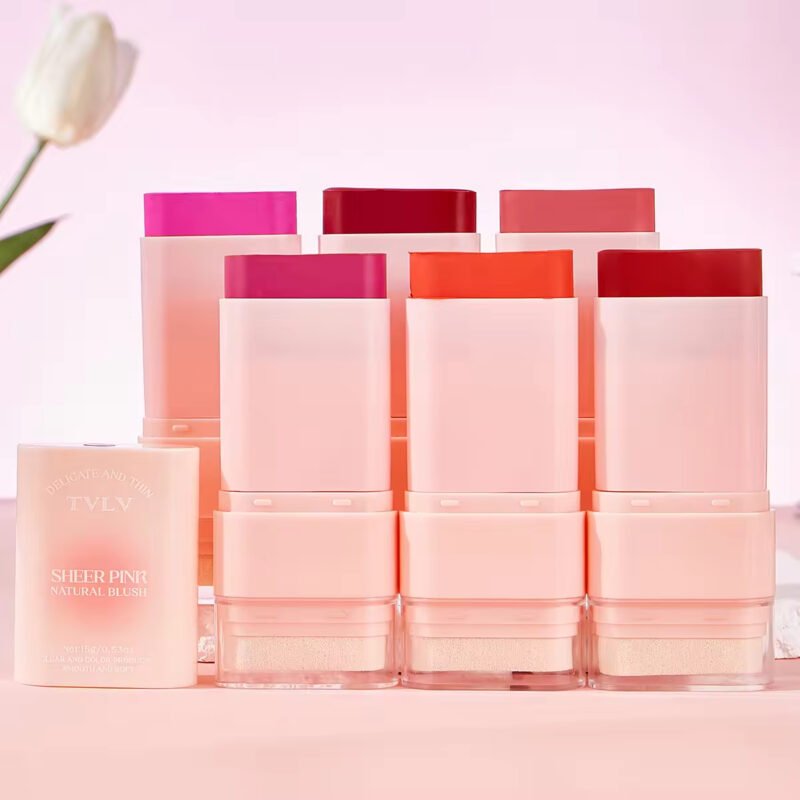 TVLV Waterproof Long Lasting Private Label High Pigment Blusher Cheek Face Tint Matte Makeup Cream Blush on Stick