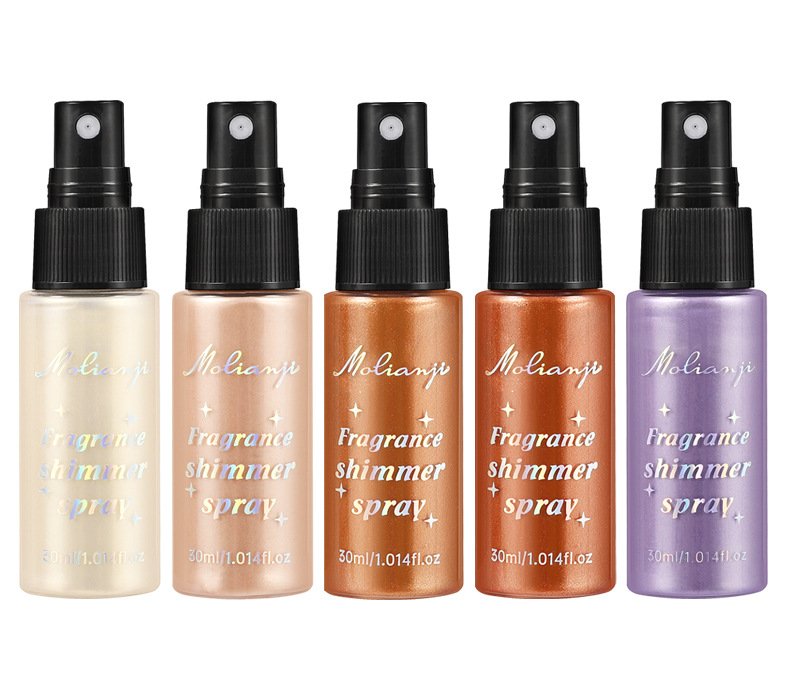 High Gloss Waterproof Mineral Purple Glitter Spray Body Powder Cream Makeup